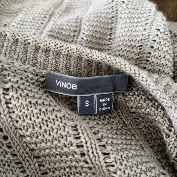 VINCE Soft Olive Green Knit Sweater Small Capsule Fall Winter Cozy Warm Pullover - Picture 6 of 6